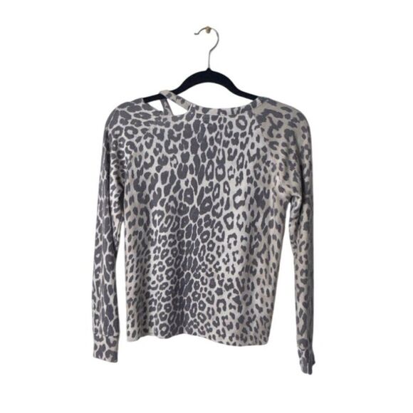 Chaser Womens Leopard Print Long Sleeve Top XS - Picture 2 of 5